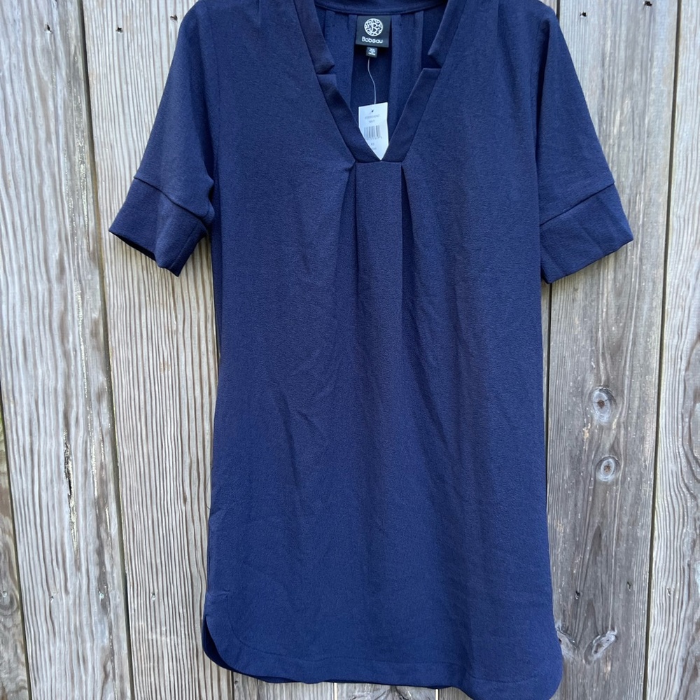 BOBEAU Notch V Neck dress with pockets Women’s Small NWT NEW - Picture 4 of 14